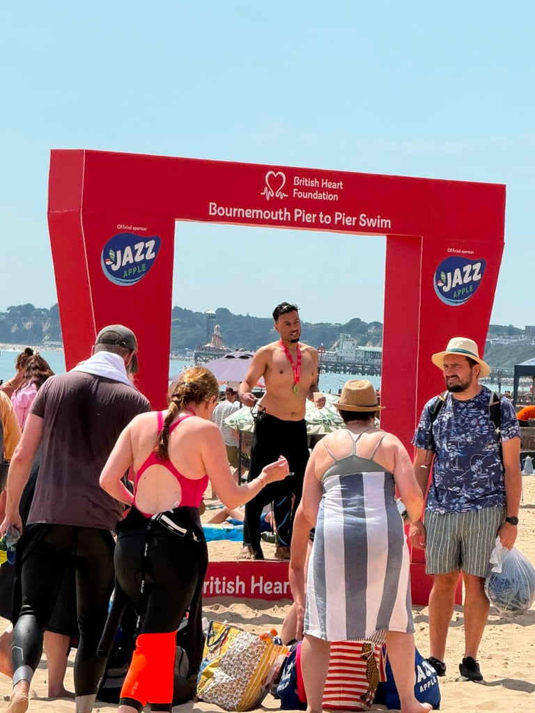 JAZZ™ Apple brand sponsorship marketing at Bournemouth Pier to Pier Swim